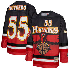 Red Dikembe Mutombo Atlanta Hawks Unisex Maxxed Out Fashion Hockey Jersey | NBA