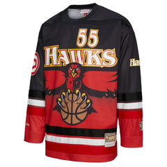 Red Dikembe Mutombo Atlanta Hawks Unisex Maxxed Out Fashion Hockey Jersey | NBA