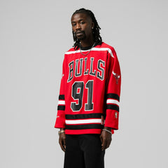 Red Dennis Rodman Chicago Bulls Unisex Maxxed Out Fashion Hockey Jersey sale | NBA