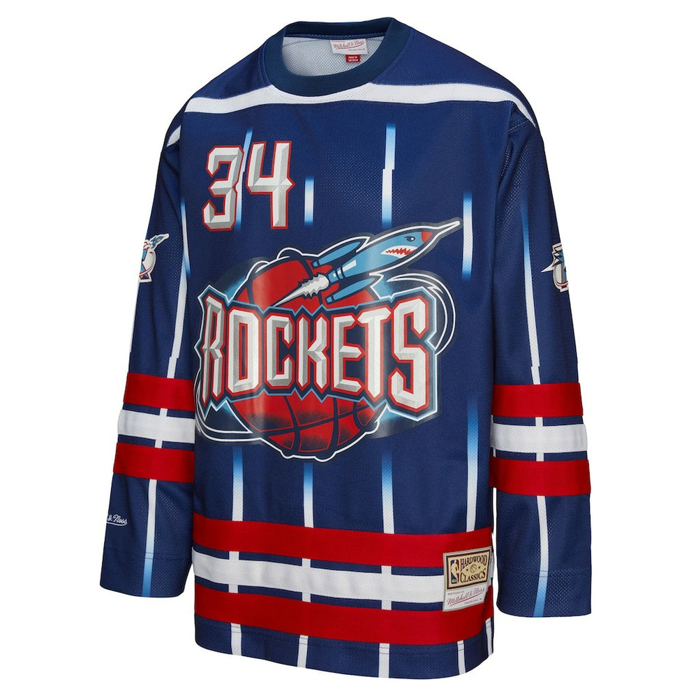 Navy Hakeem Olajuwon Houston Rockets Unisex Maxxed Out Fashion Hockey Jersey | NBA