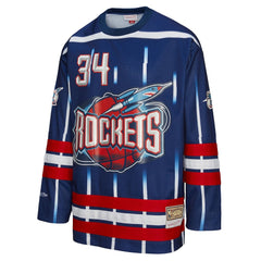 Navy Hakeem Olajuwon Houston Rockets Unisex Maxxed Out Fashion Hockey Jersey | NBA