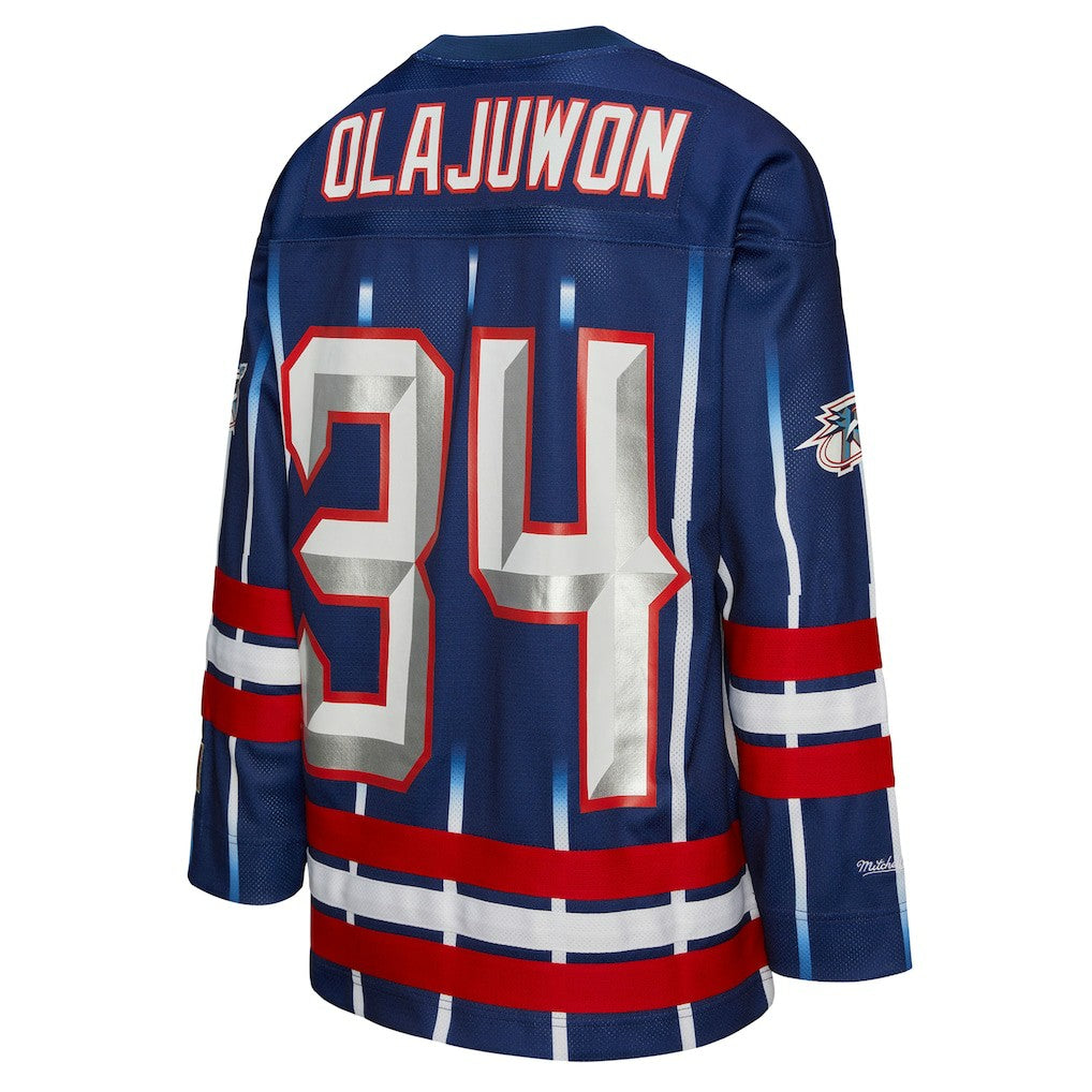 Navy Hakeem Olajuwon Houston Rockets Unisex Maxxed Out Fashion Hockey Jersey | NBA