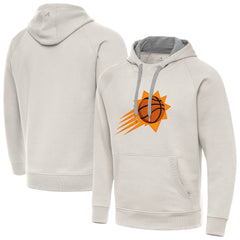 Cream Phoenix Suns Antigua Big Logo Victory Pullover Hoodie | NBA