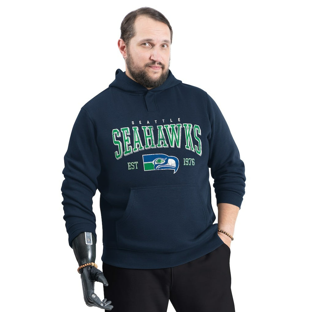 Seattle Seahawks G-III Sports by Carl Banks Adaptive Team Spirit Graphic Fleece Pullover Hoodie | NFL Hot