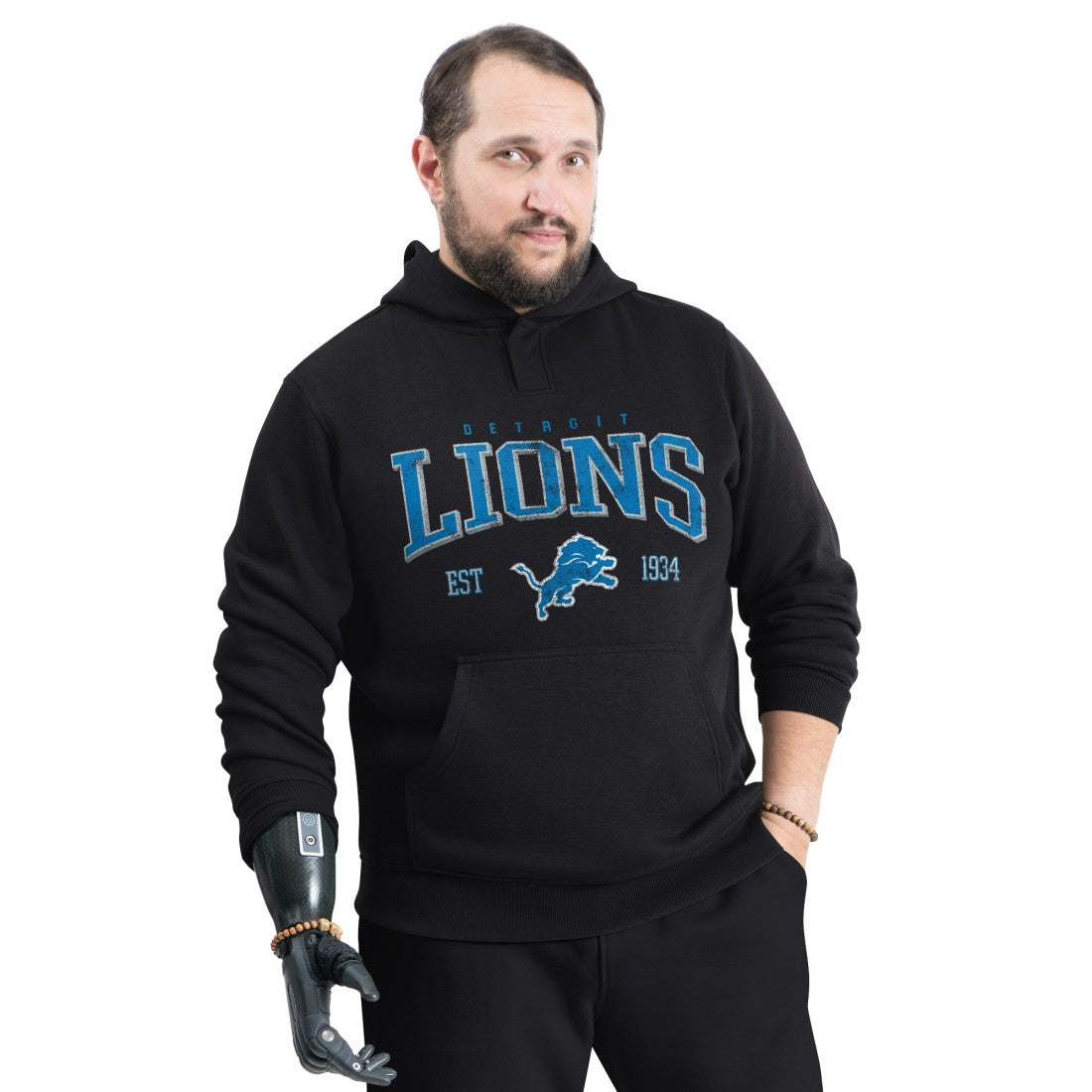 Detroit Lions G-III Sports by Carl Banks Adaptive Team Spirit Graphic Fleece Pullover Hoodie | NFL Hot