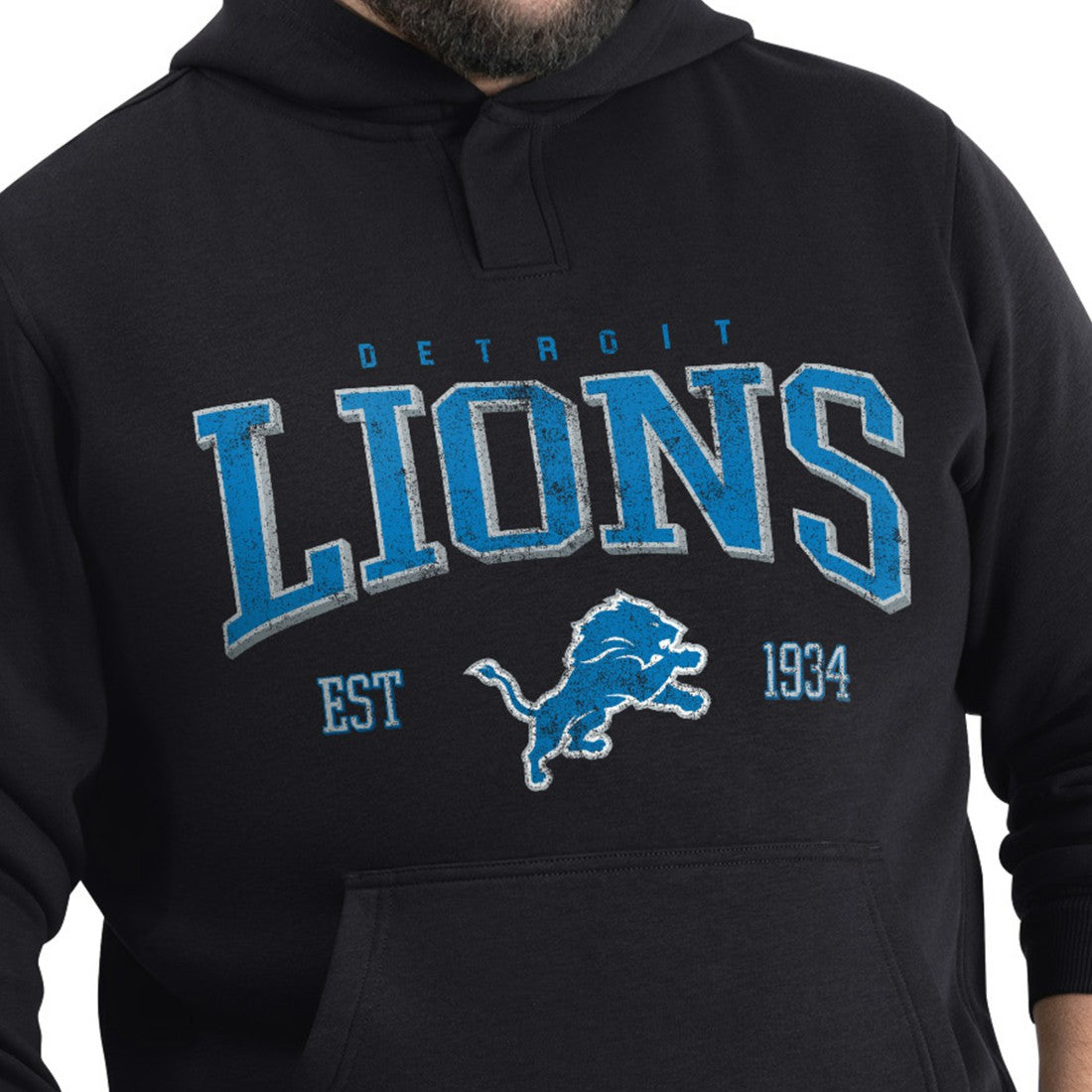 Detroit Lions G-III Sports by Carl Banks Adaptive Team Spirit Graphic Fleece Pullover Hoodie | NFL Hot