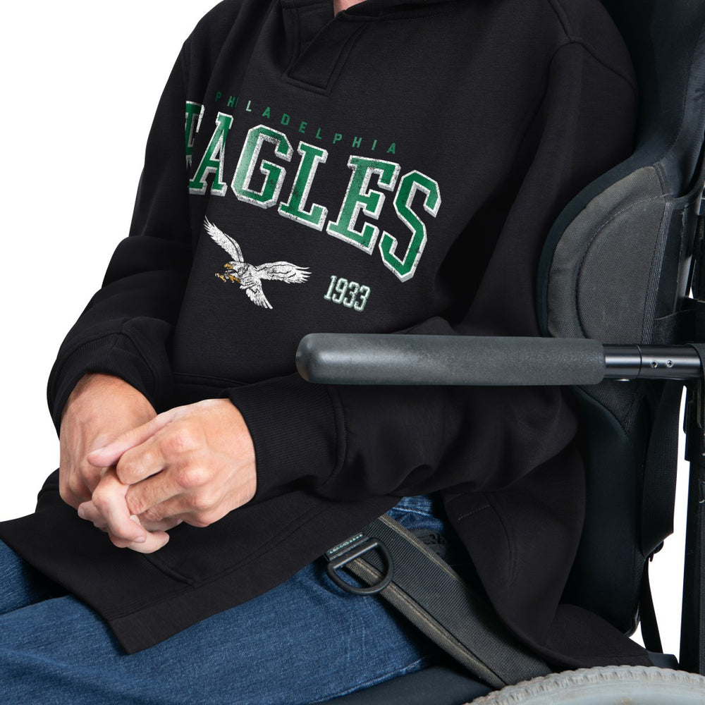 Philadelphia Eagles G-III Sports by Carl Banks Adaptive Team Spirit Graphic Fleece Pullover Hoodie | NFL Outlet