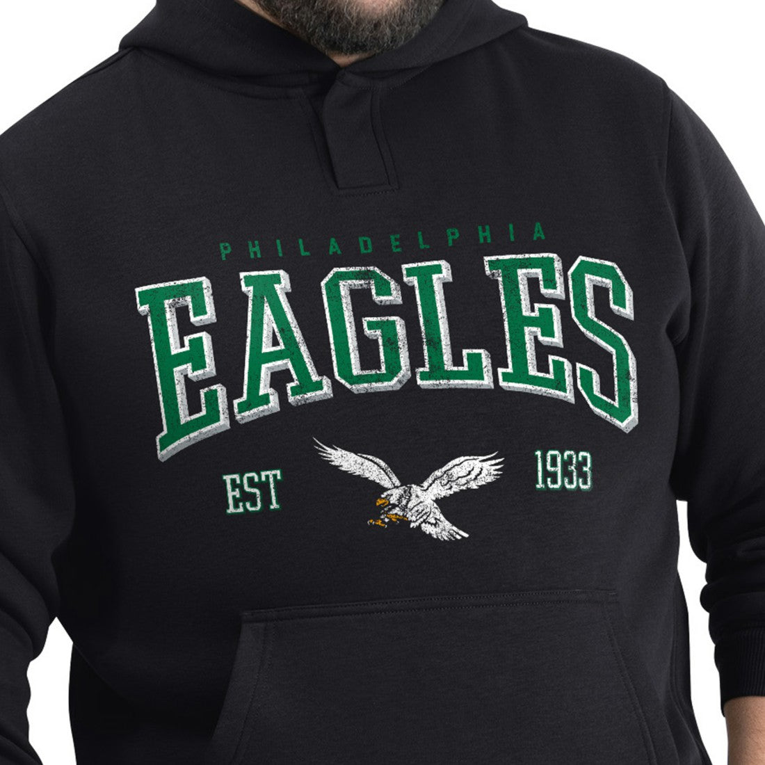 Philadelphia Eagles G-III Sports by Carl Banks Adaptive Team Spirit Graphic Fleece Pullover Hoodie | NFL Outlet
