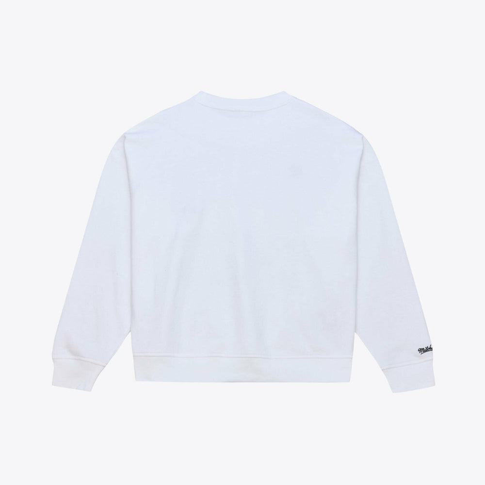 White Milwaukee Bucks Women's Lightweight Block Letter Sweatshirt | NBA