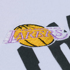 White Los Angeles Lakers Women's Lightweight Block Letter Sweatshirt | NBA