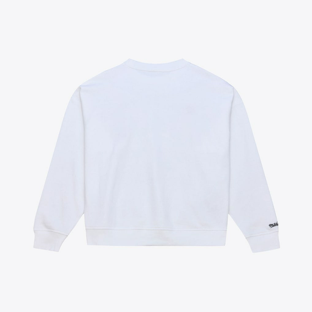 White Chicago Bulls Women's Lightweight Block Letter Sweatshirt | NBA