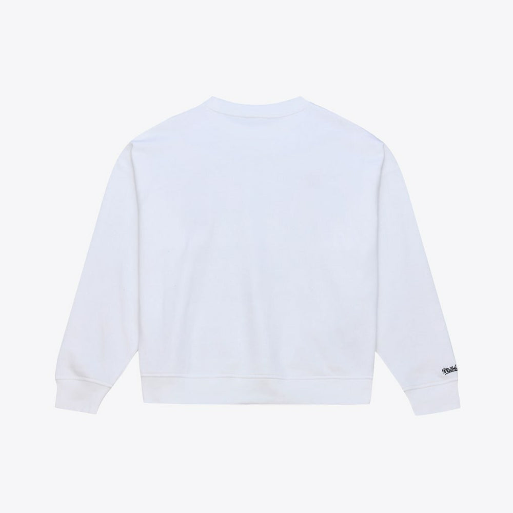 White Chicago Bulls Women's Lightweight Block Letter Sweatshirt | NBA