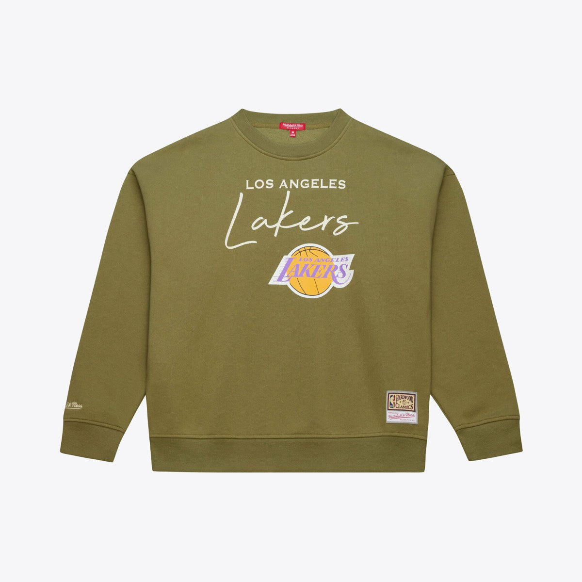 Olive Los Angeles Lakers Women's Lightweight Script Sweatshirt | NBA