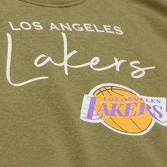 Olive Los Angeles Lakers Women's Lightweight Script Sweatshirt | NBA