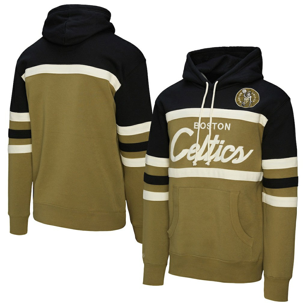 Olive Boston Celtics Double Clutch Head Coach Hoodie | NBA