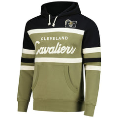 Olive/Black Cleveland Cavaliers Double Clutch Head Coach Hoodie sale | NBA