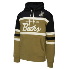 Olive Milwaukee Bucks Double Clutch Head Coach Hoodie | NBA