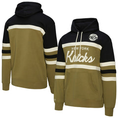 Olive/Black New York Knicks Double Clutch Head Coach Hoodie | NBA