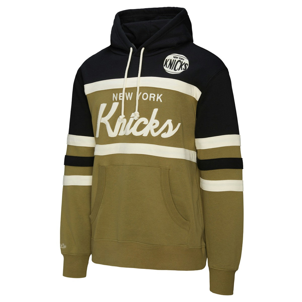 Olive/Black New York Knicks Double Clutch Head Coach Hoodie | NBA