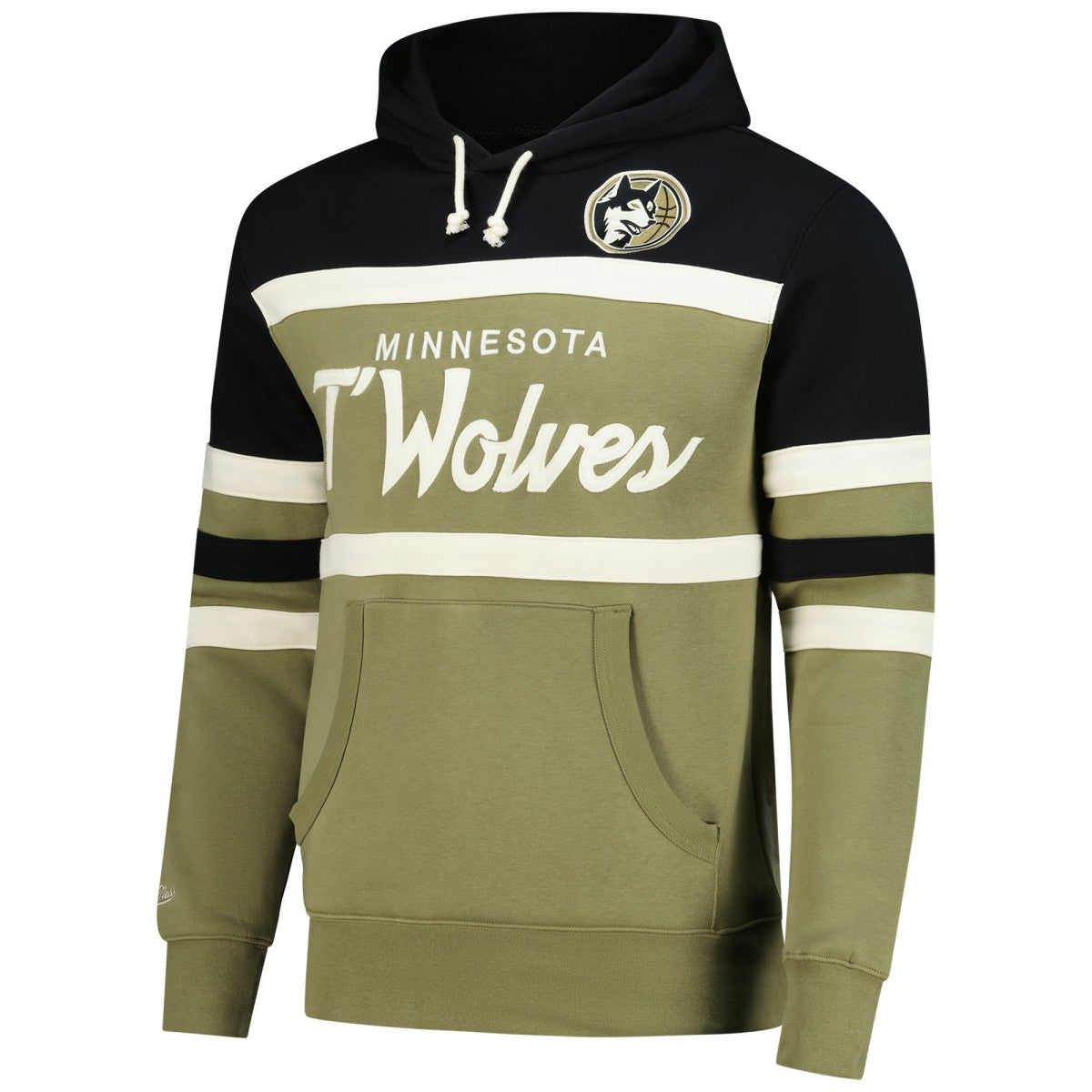 Olive/Black Minnesota Timberwolves Double Clutch Head Coach Hoodie | NBA