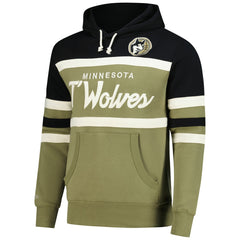 Olive/Black Minnesota Timberwolves Double Clutch Head Coach Hoodie | NBA