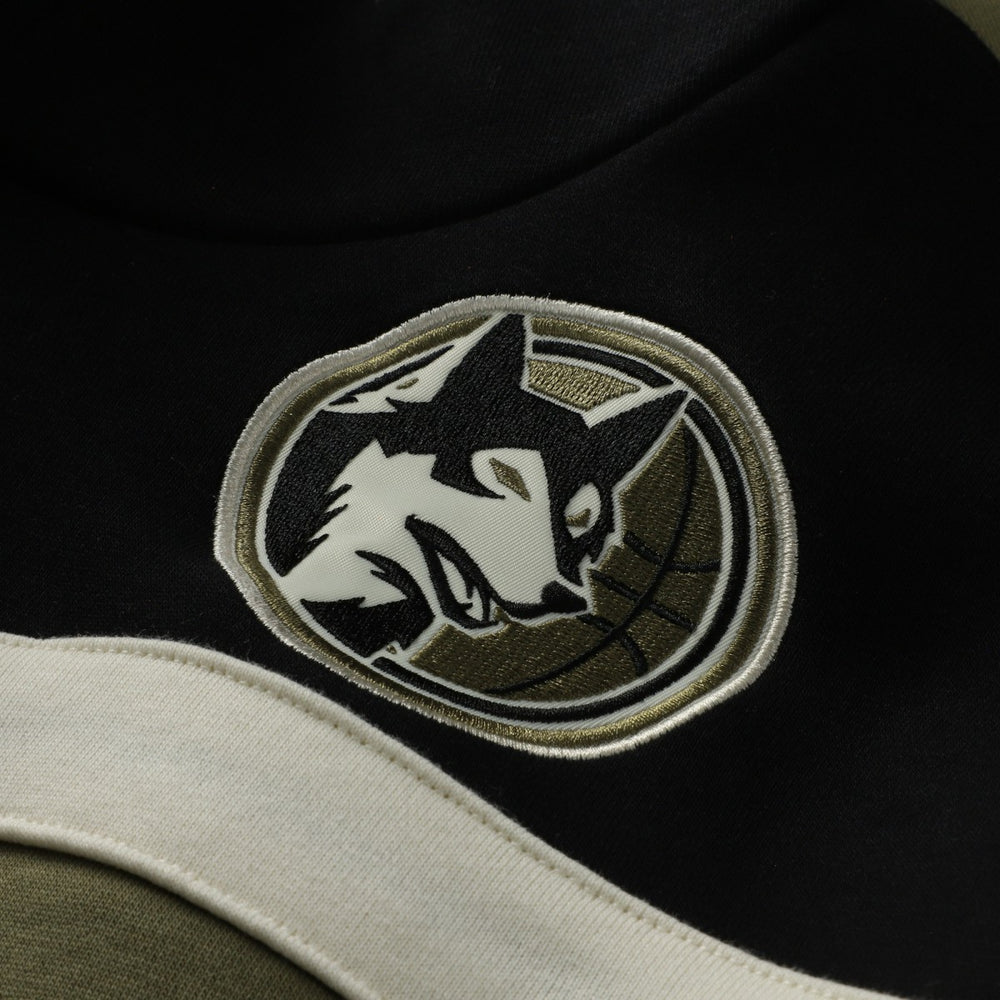 Olive/Black Minnesota Timberwolves Double Clutch Head Coach Hoodie | NBA