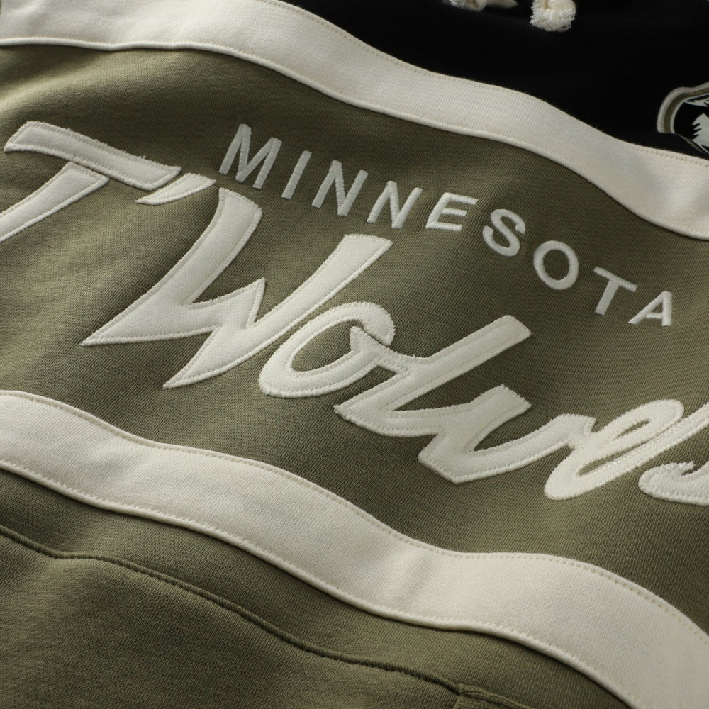 Olive/Black Minnesota Timberwolves Double Clutch Head Coach Hoodie | NBA