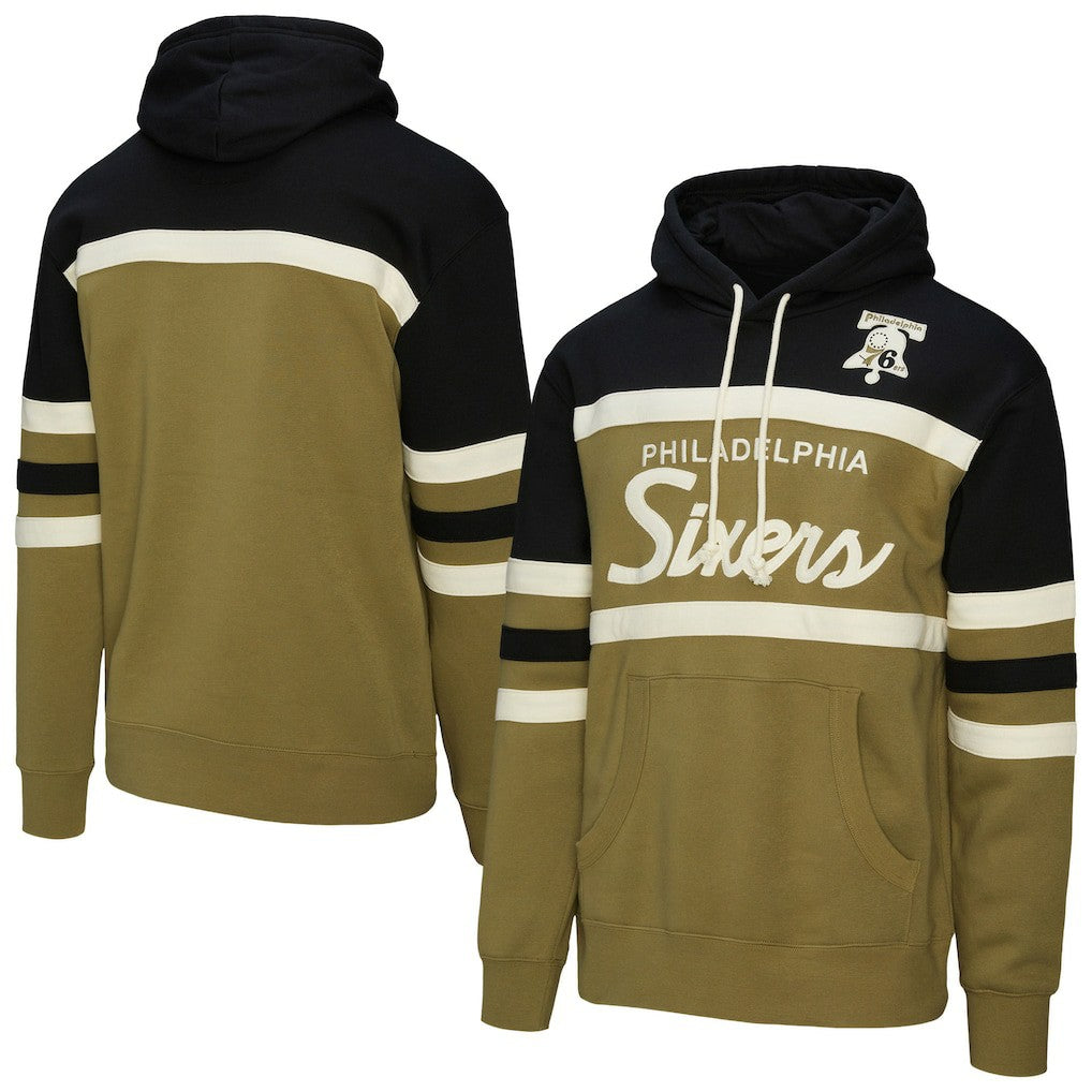 Olive Philadelphia 76ers Double Clutch Head Coach Hoodie | NBA