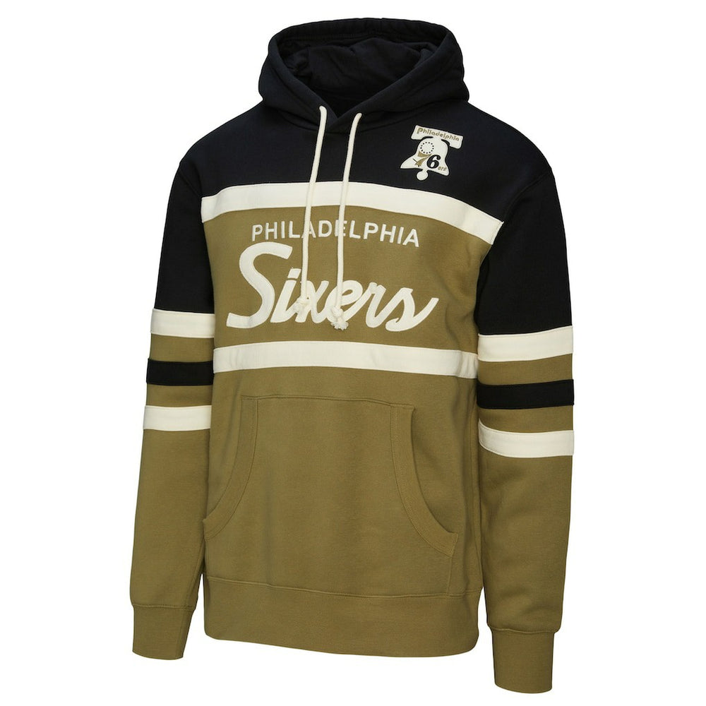 Olive Philadelphia 76ers Double Clutch Head Coach Hoodie | NBA