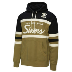 Olive Philadelphia 76ers Double Clutch Head Coach Hoodie | NBA