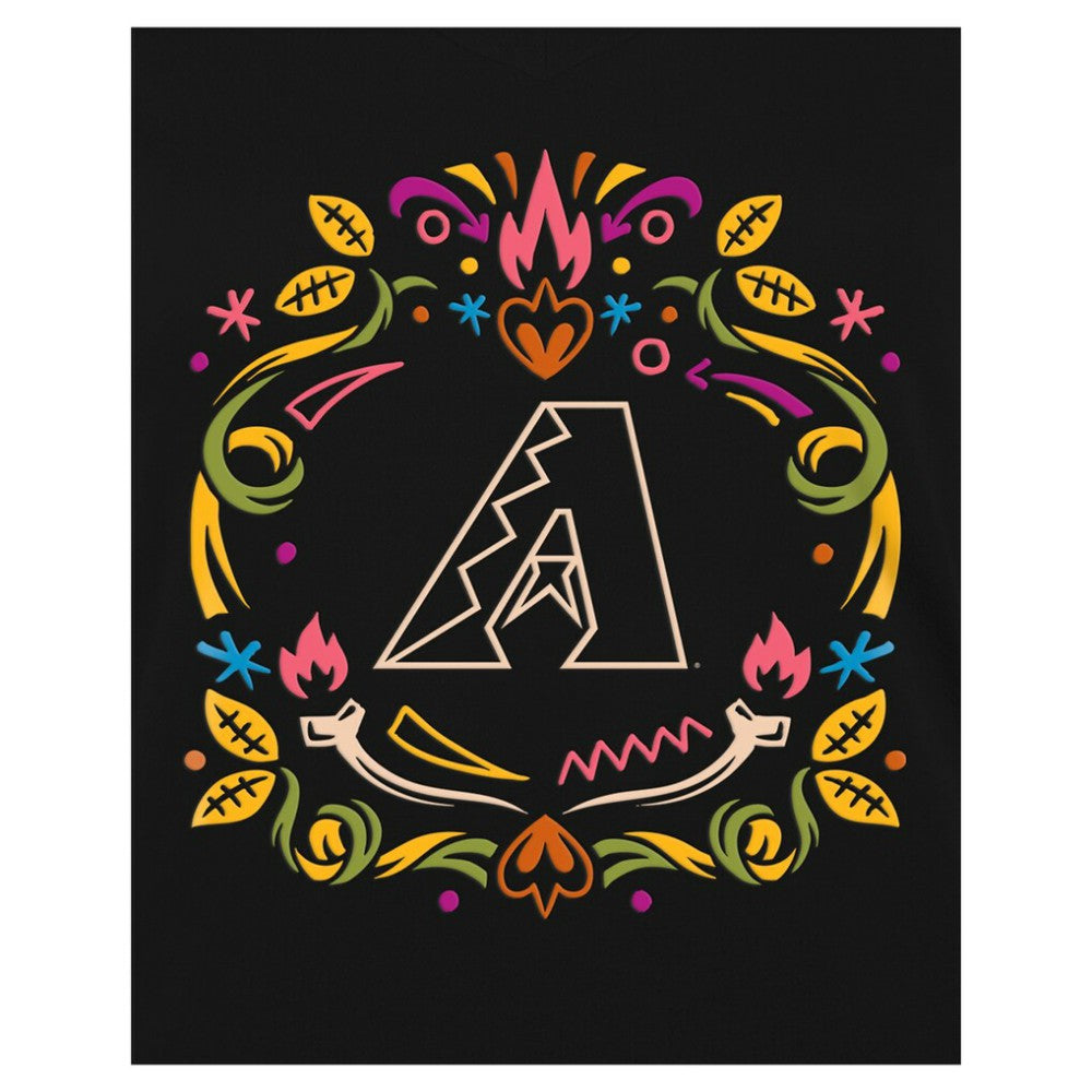 Arizona Diamondbacks New Era Women's Día de los Muertos V-Neck T-Shirt - MLB T-shirts