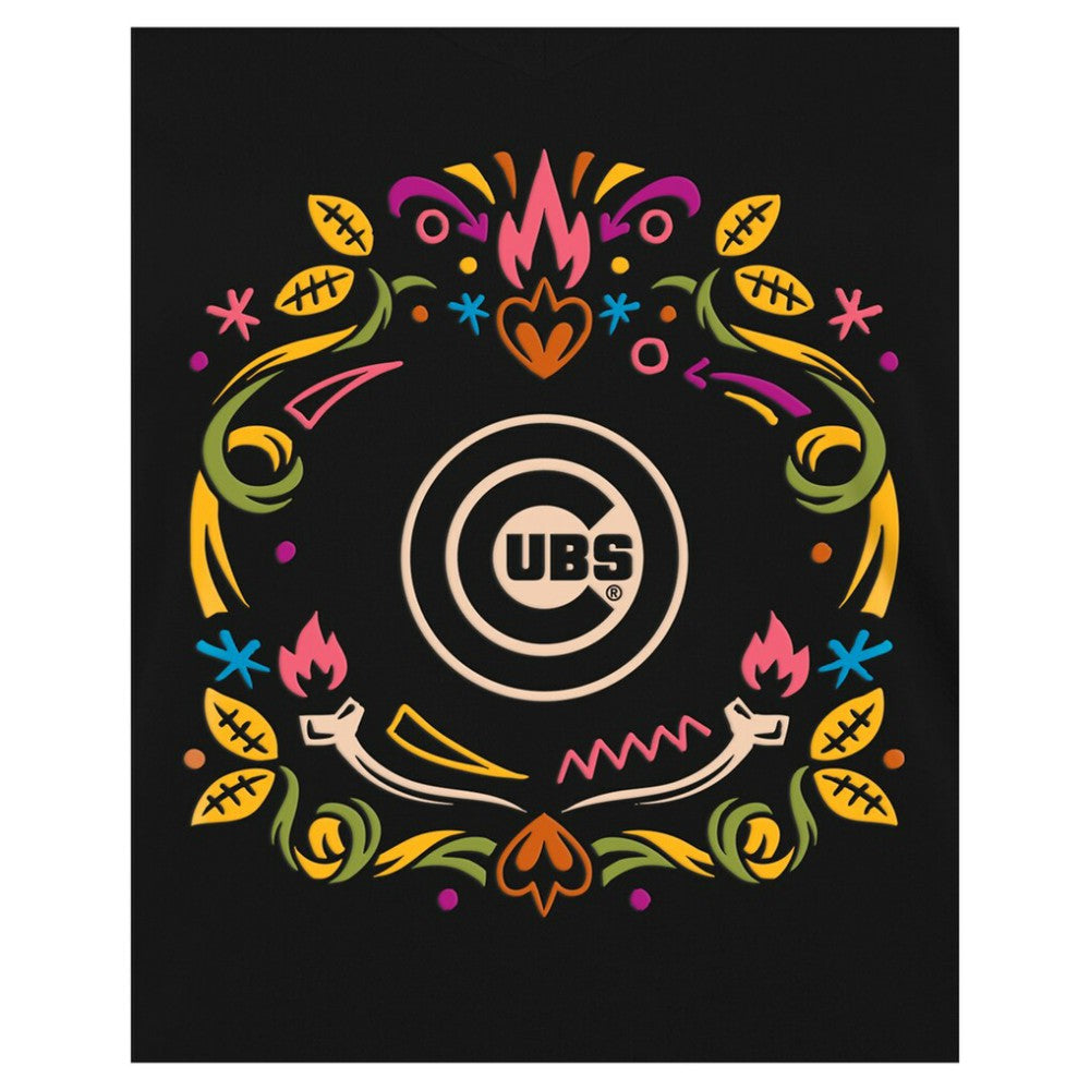 Chicago Cubs New Era Women's Día de los Muertos V-Neck T-Shirt - MLB T-shirts