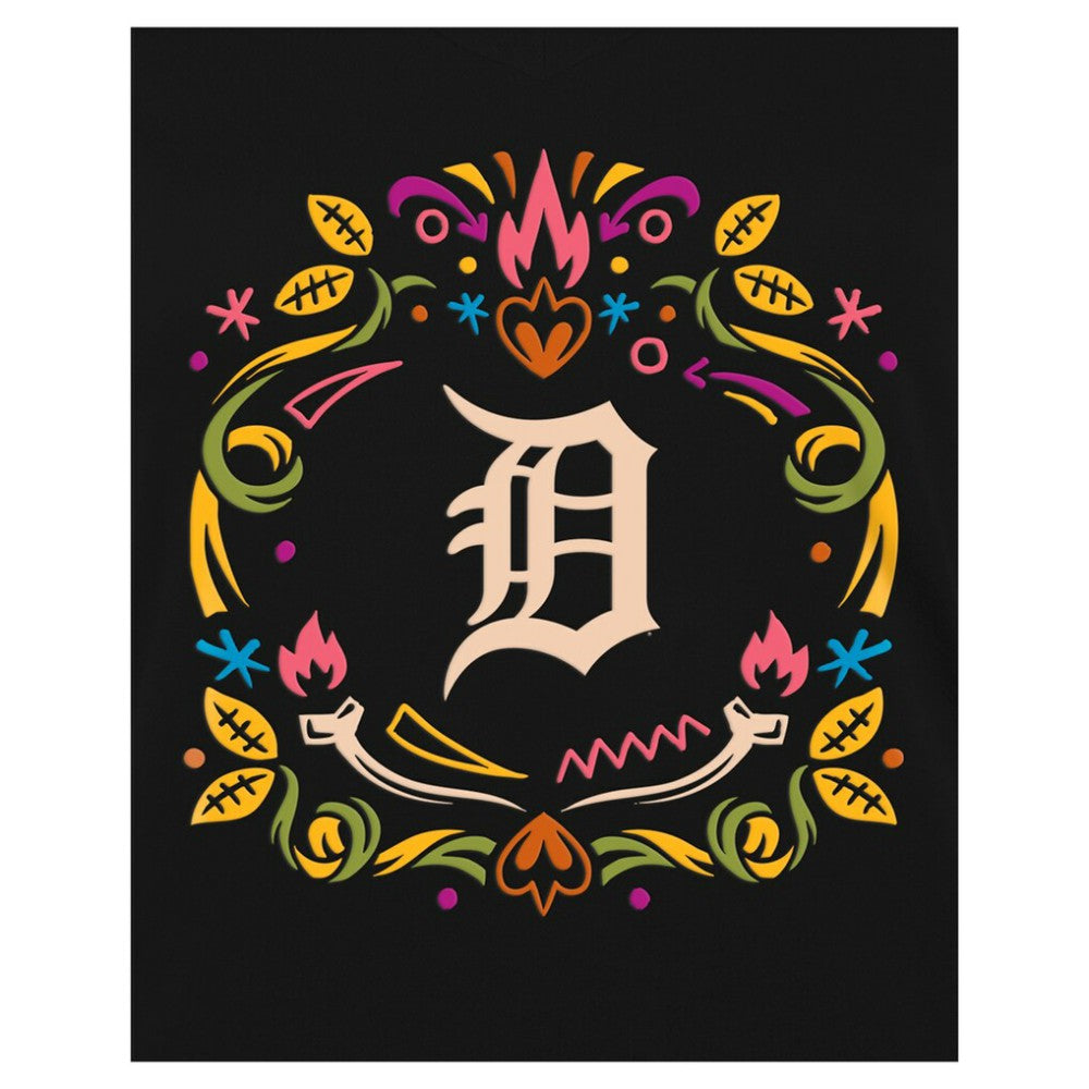Detroit Tigers New Era Women's Día de los Muertos V-Neck T-Shirt - MLB T-shirts