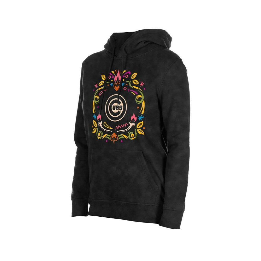 Chicago Cubs New Era Women's Día de Muertos Mineral Wash Hoodie Sweatshirt - MLB Hoodies