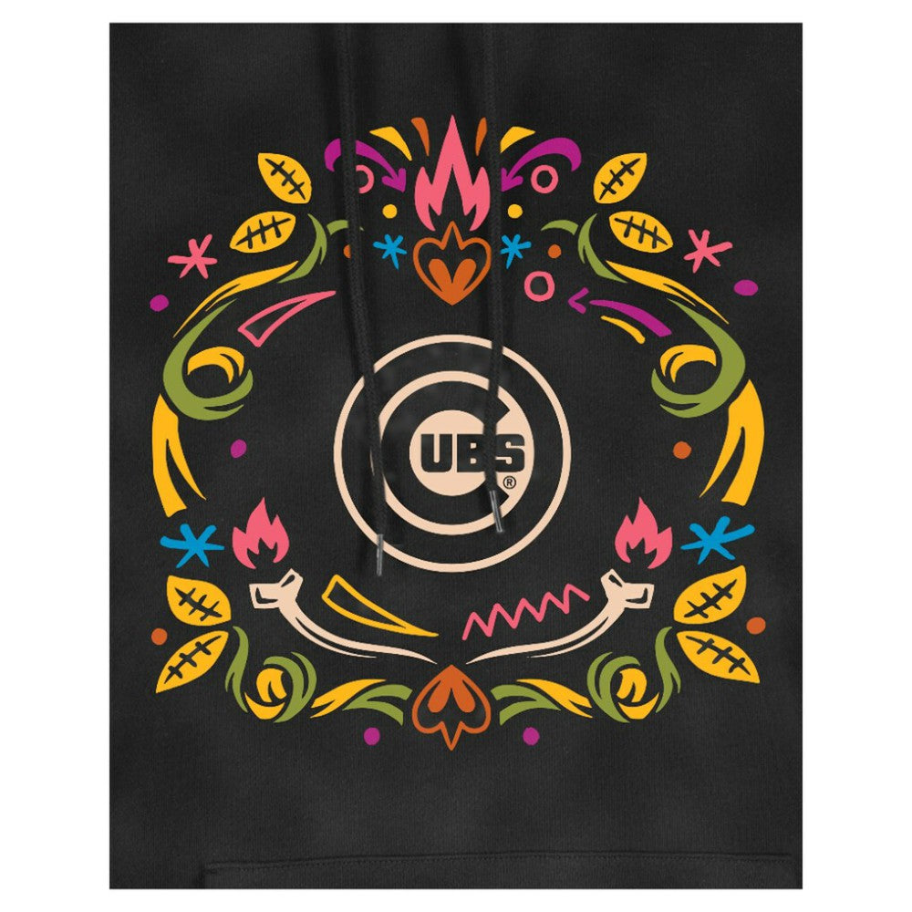 Chicago Cubs New Era Women's Día de Muertos Mineral Wash Hoodie Sweatshirt - MLB Hoodies