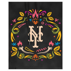 New York Mets New Era Women's Día de Muertos Mineral Wash Hoodie Sweatshirt - MLB Hoodies