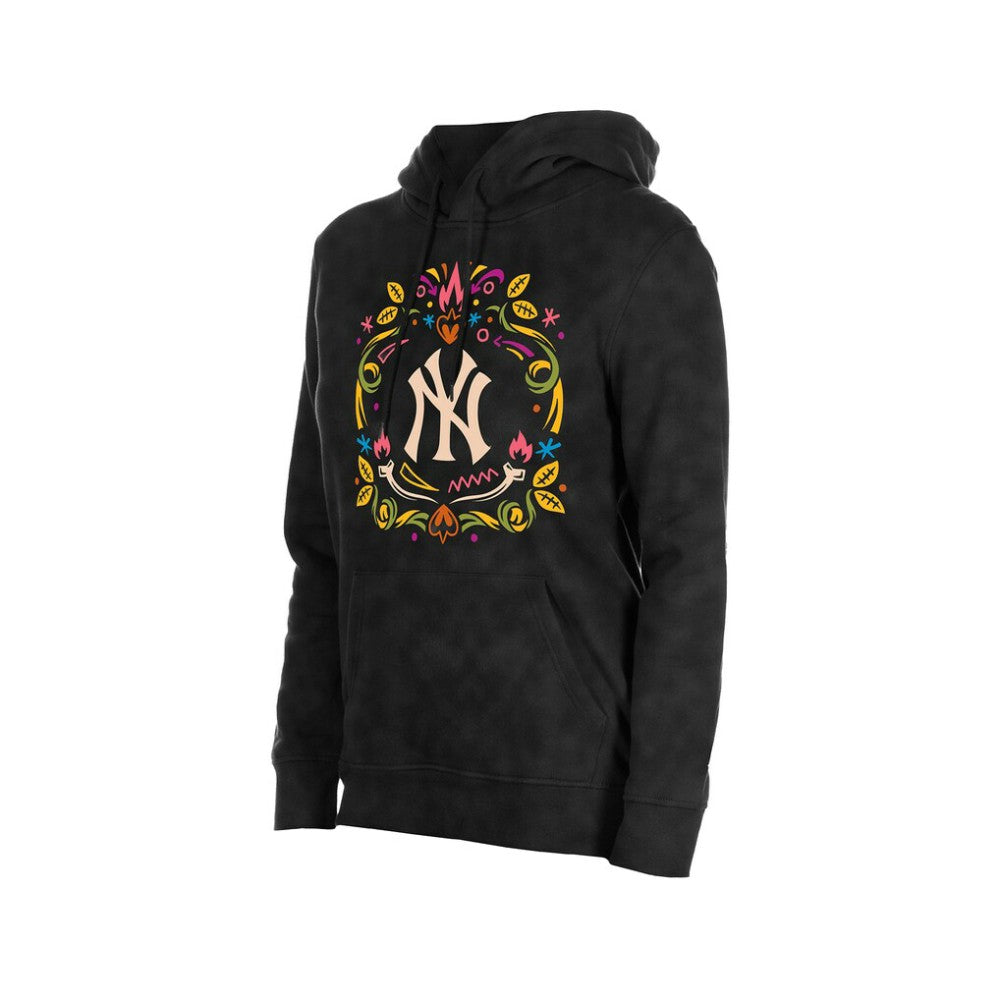 New York Yankees New Era Women's Día de Muertos Mineral Wash Hoodie Sweatshirt - MLB Hoodies
