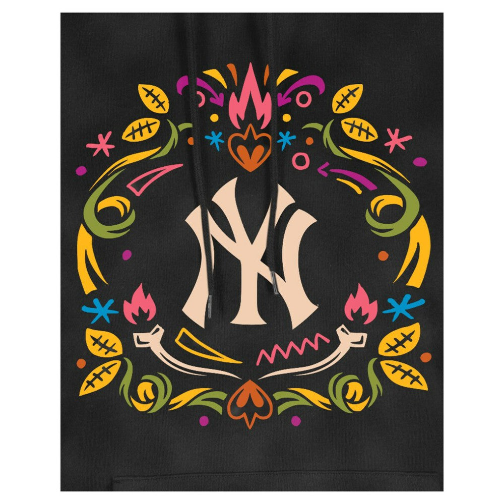 New York Yankees New Era Women's Día de Muertos Mineral Wash Hoodie Sweatshirt - MLB Hoodies