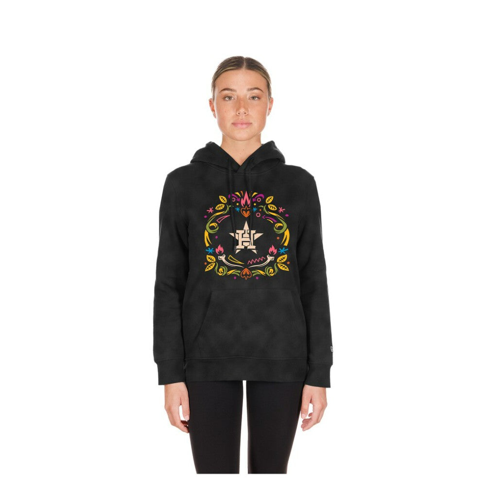 Houston Astros New Era Women's Día de Muertos Mineral Wash Hoodie Sweatshirt - MLB Hoodies