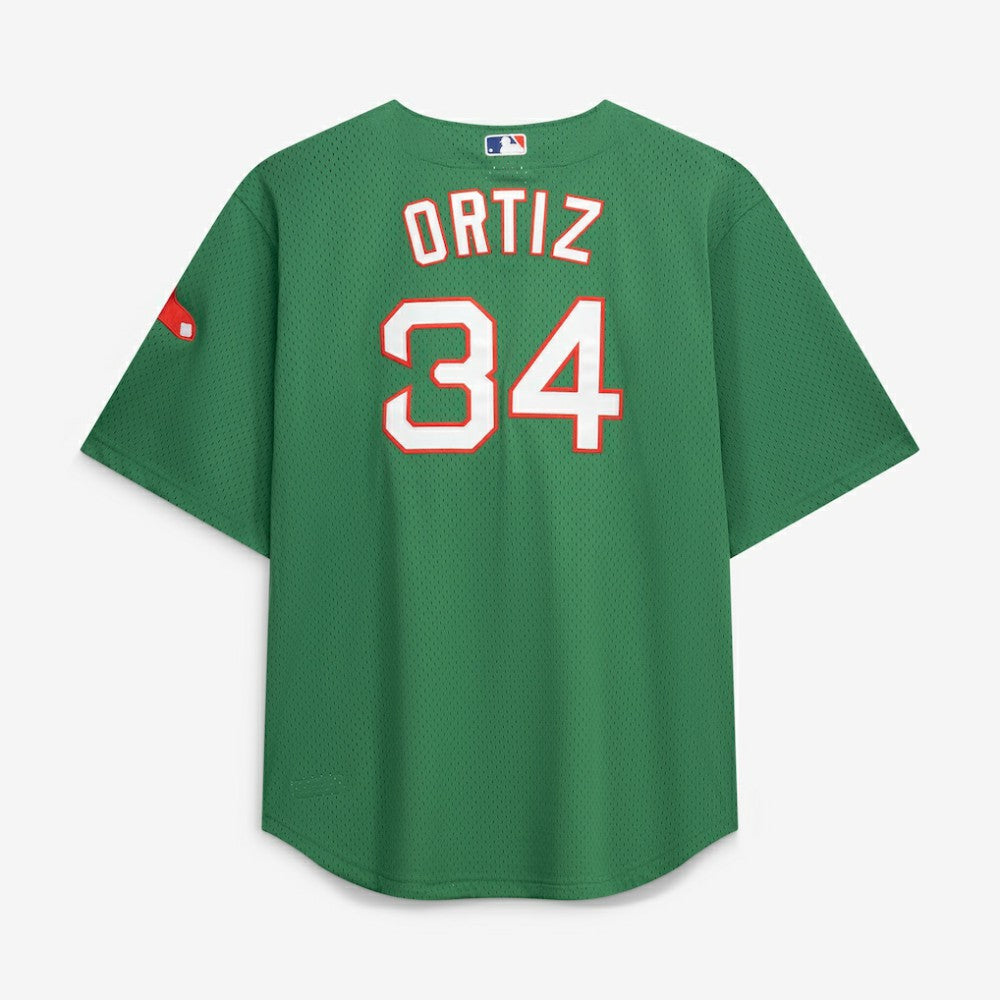 David Ortiz Boston Red Sox Mitchell & Ness Big & Tall Cooperstown Collection Mesh Batting Practice Jersey - MLB Jerseys
