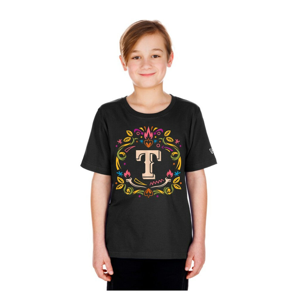 Texas Rangers New Era Youth Día de los Muertos T-Shirt - MLB T-shirts