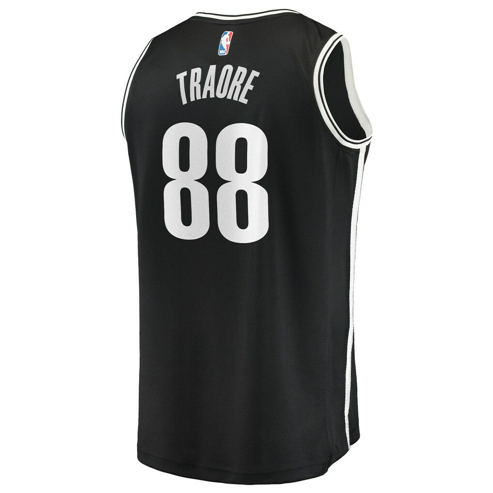 Black Nolan Traoré Brooklyn Nets Youth Fast Break Replica Jersey | NBA