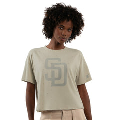 San Diego Padres Starter Women's Rhinestone Sprinkle Boxy Cropped T-Shirt - MLB T-shirts
