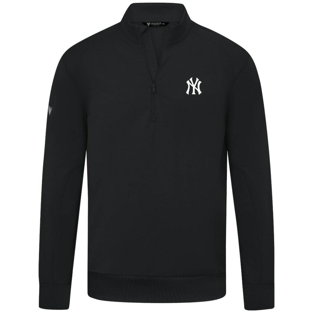 New York Yankees Levelwear Upright Insignia Tri-Blend Quarter-Zip Pullover - MLB Pullover