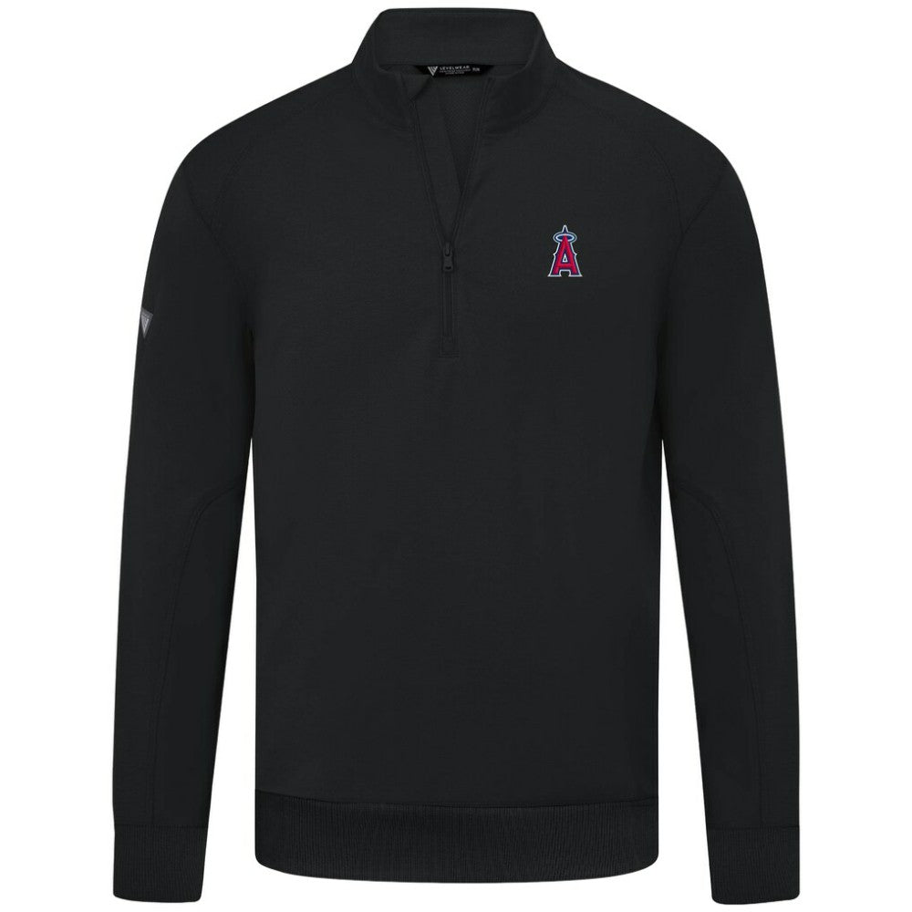Los Angeles Angels Levelwear Upright Insignia Tri-Blend Quarter-Zip Pullover - MLB Pullover