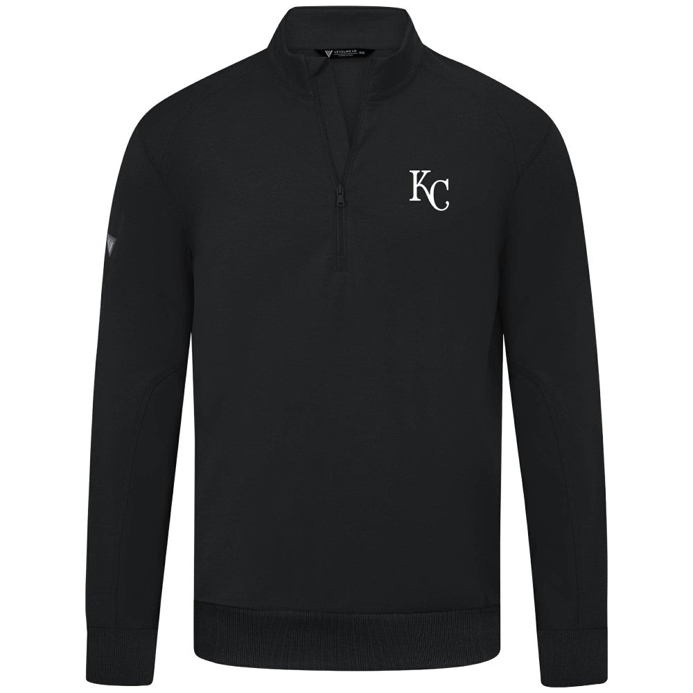 Kansas City Royals Levelwear Upright Insignia Tri-Blend Quarter-Zip Pullover - MLB Pullover