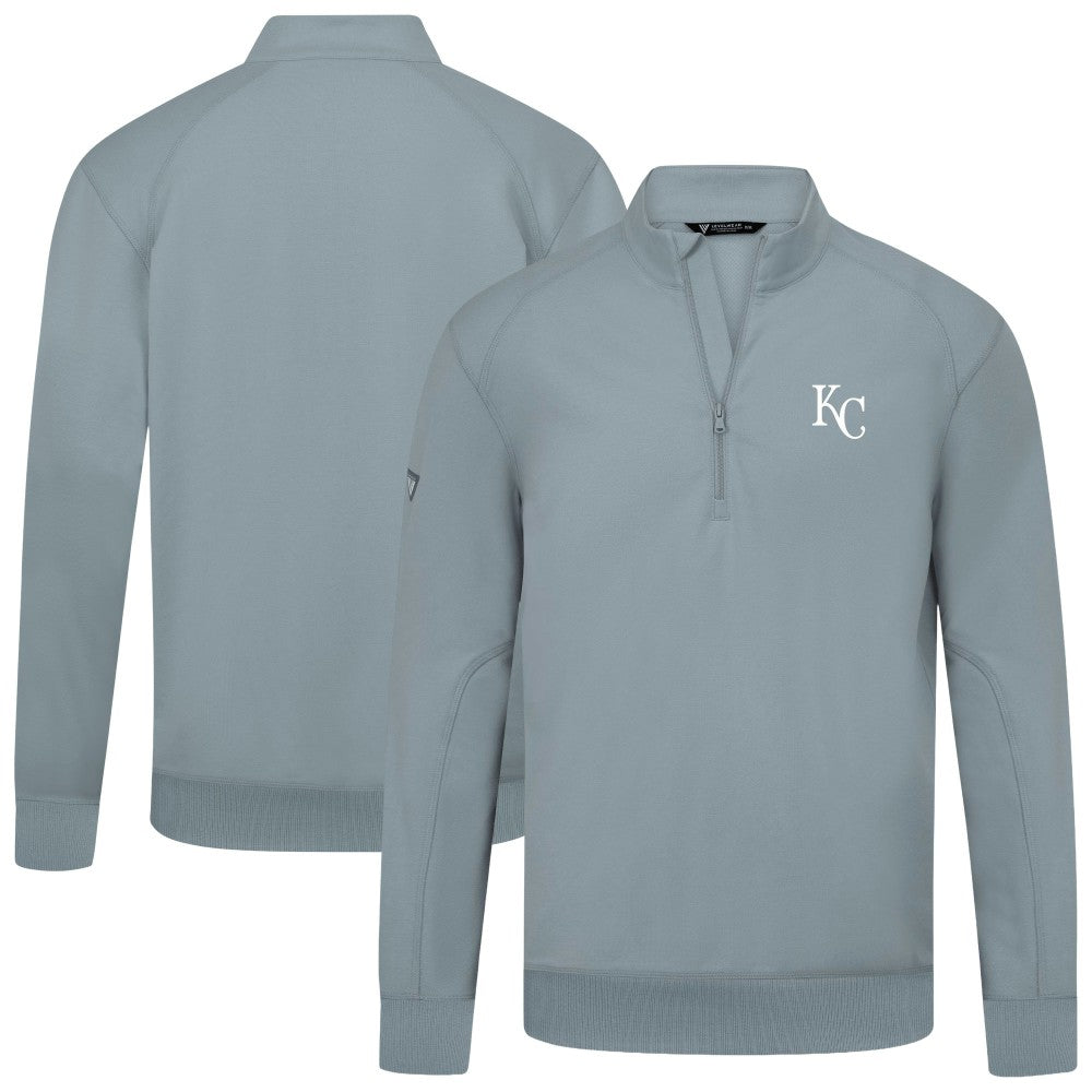 Kansas City Royals Levelwear Upright Insignia Tri-Blend Quarter-Zip Pullover - MLB Pullover
