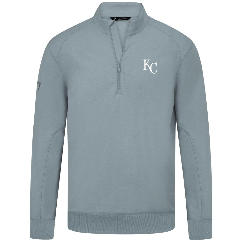 Kansas City Royals Levelwear Upright Insignia Tri-Blend Quarter-Zip Pullover - MLB Pullover