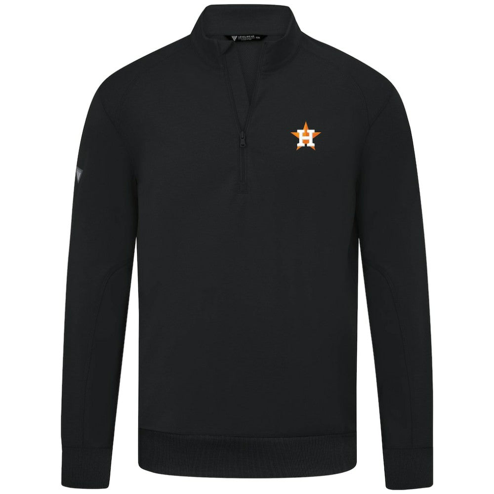 Houston Astros Levelwear Upright Insignia Tri-Blend Quarter-Zip Pullover - MLB Pullover