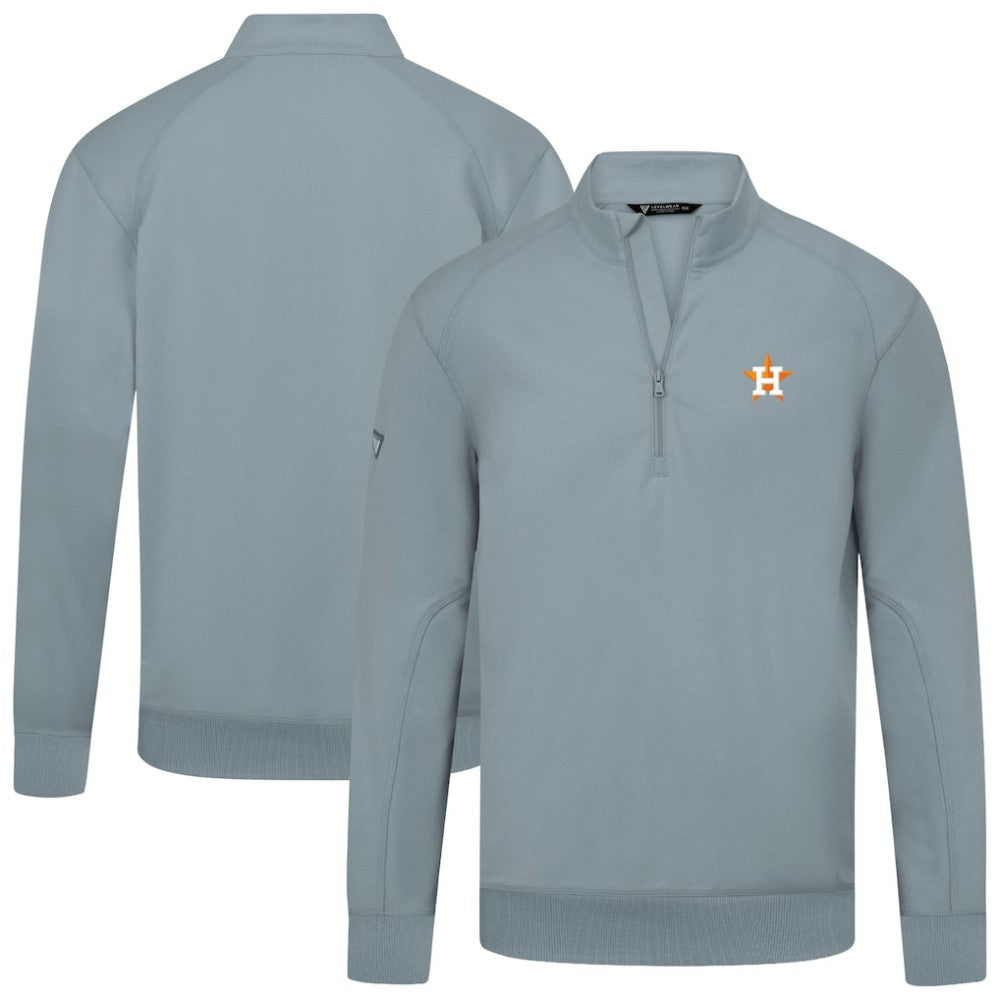 Houston Astros Levelwear Upright Insignia Tri-Blend Quarter-Zip Pullover - MLB Pullover